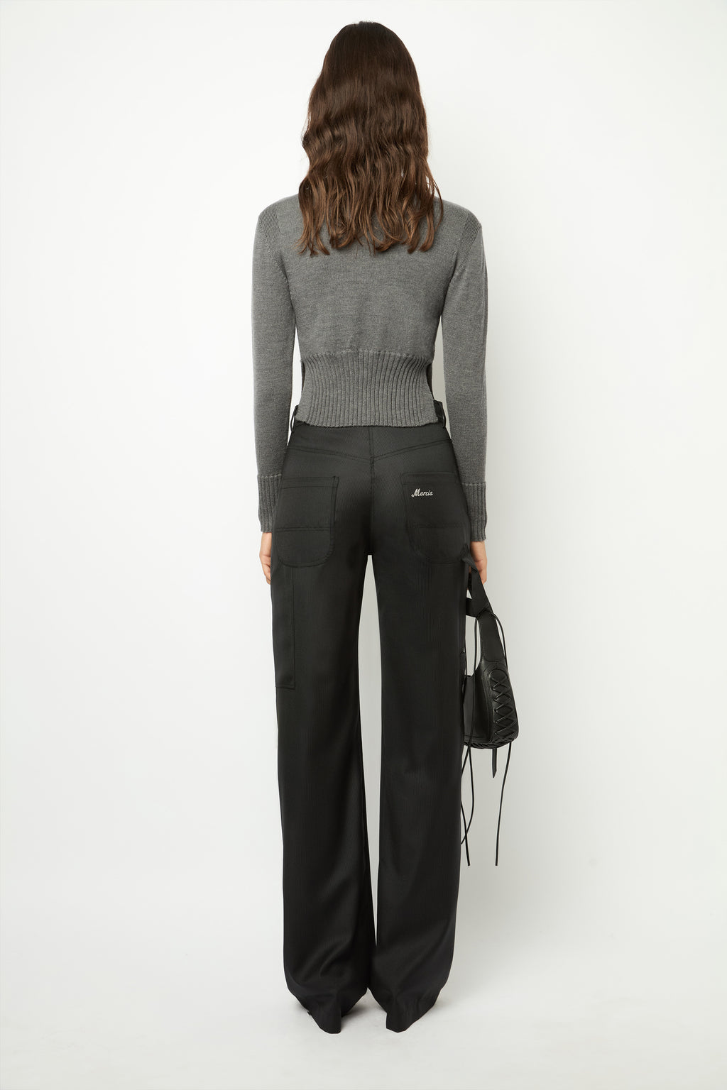 CARGO PANTS in pinstripped black