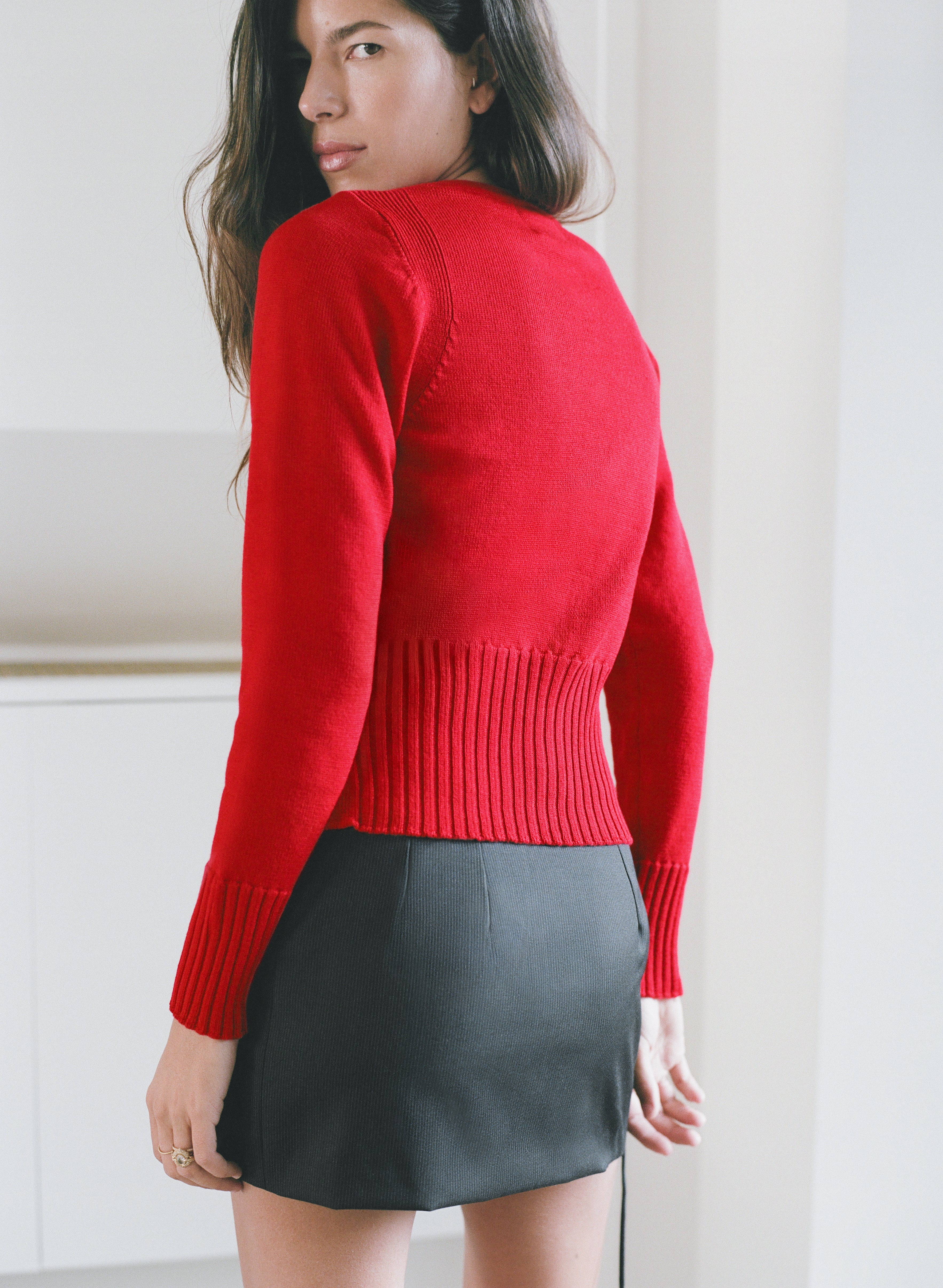 KITTY CARDIGAN in red