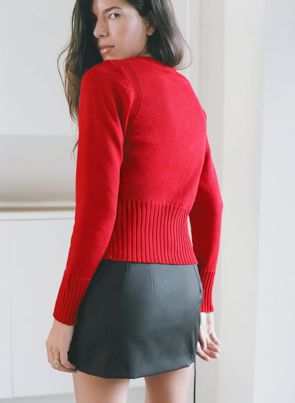 KITTY CARDIGAN in red