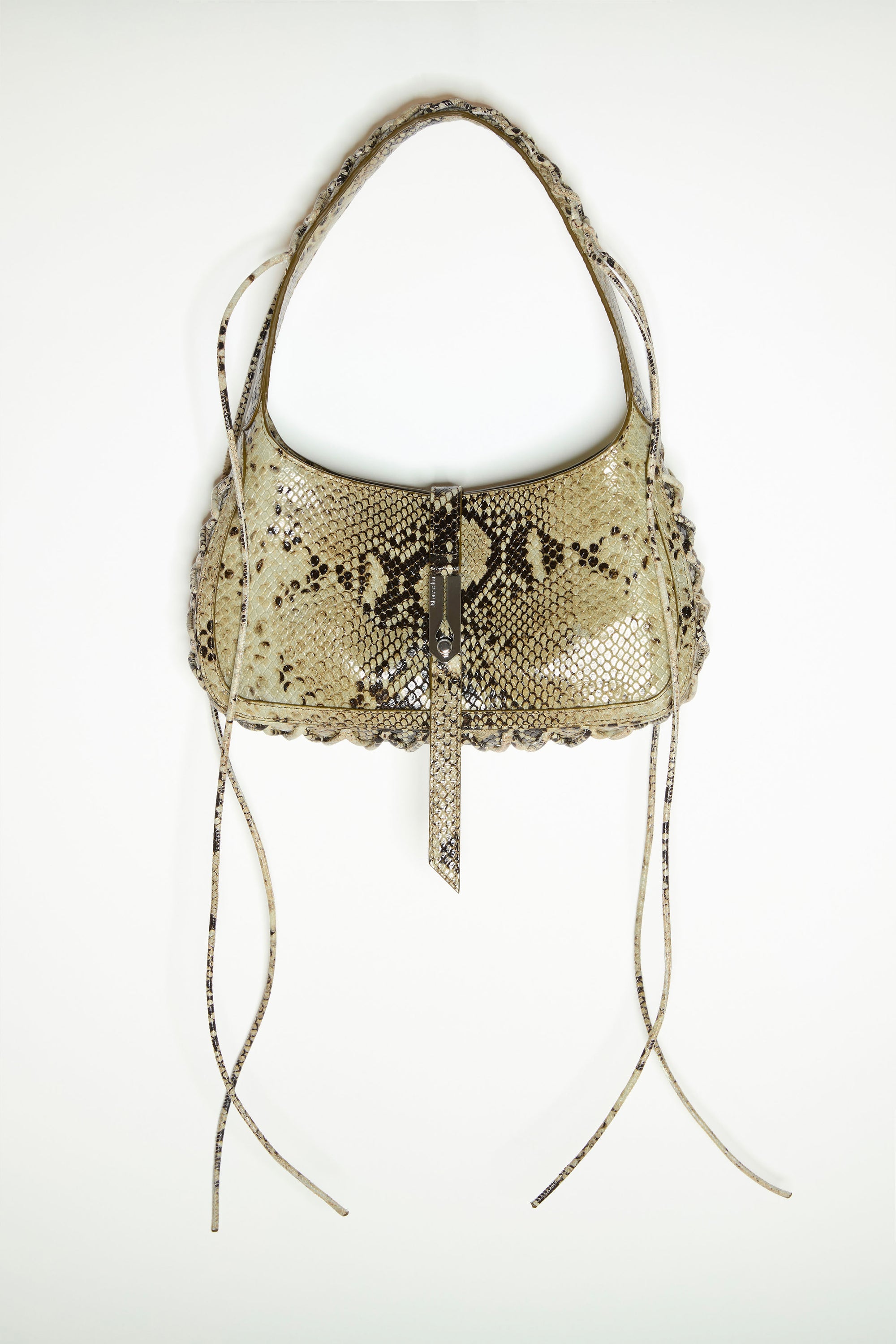 HEARTBREAKER BAG in beige python print