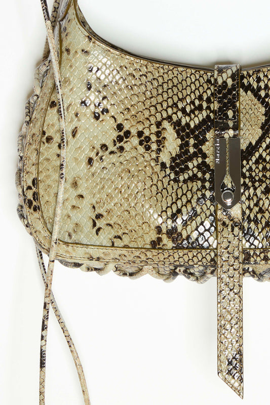 HEARTBREAKER BAG in beige python print
