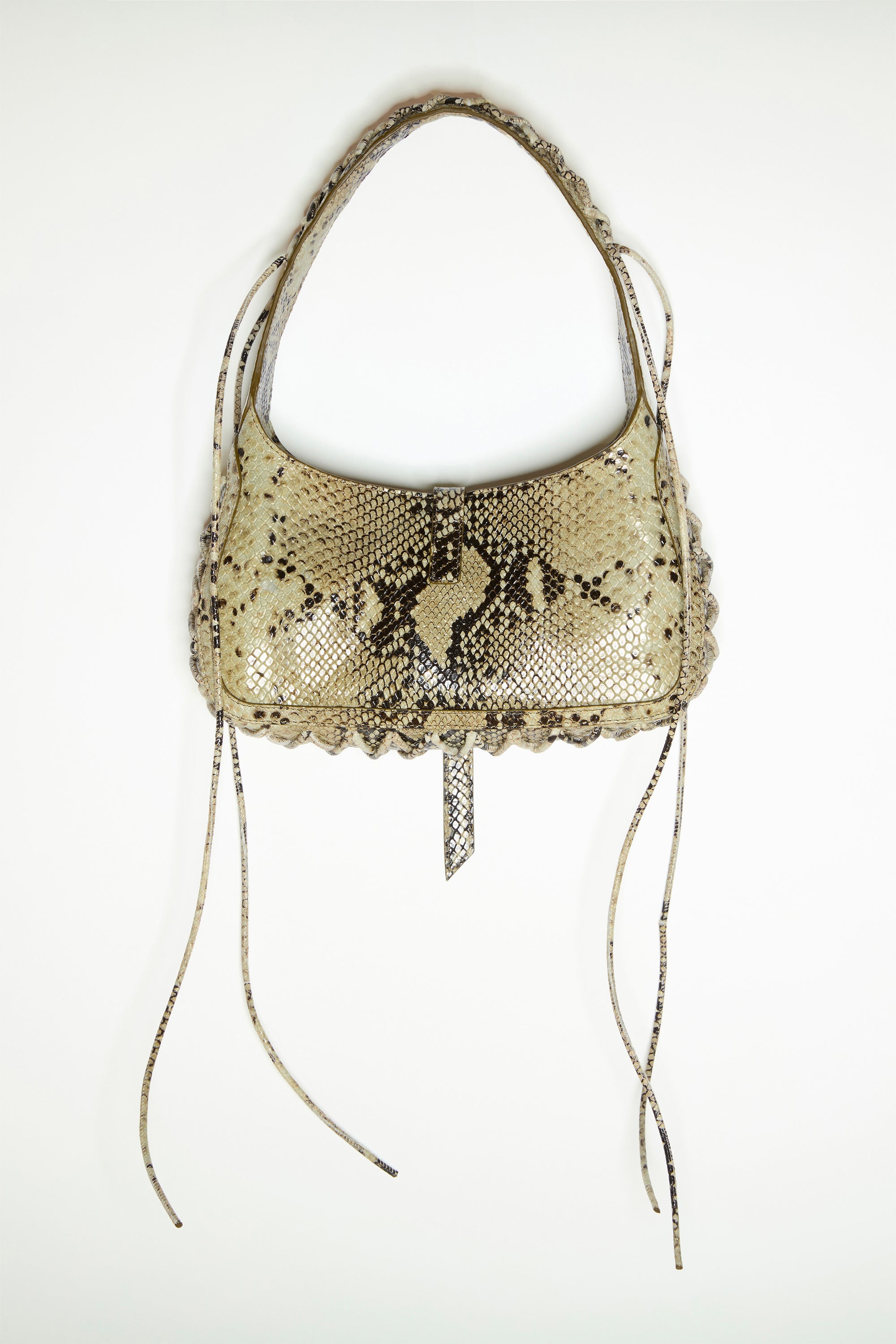 HEARTBREAKER BAG in beige python print