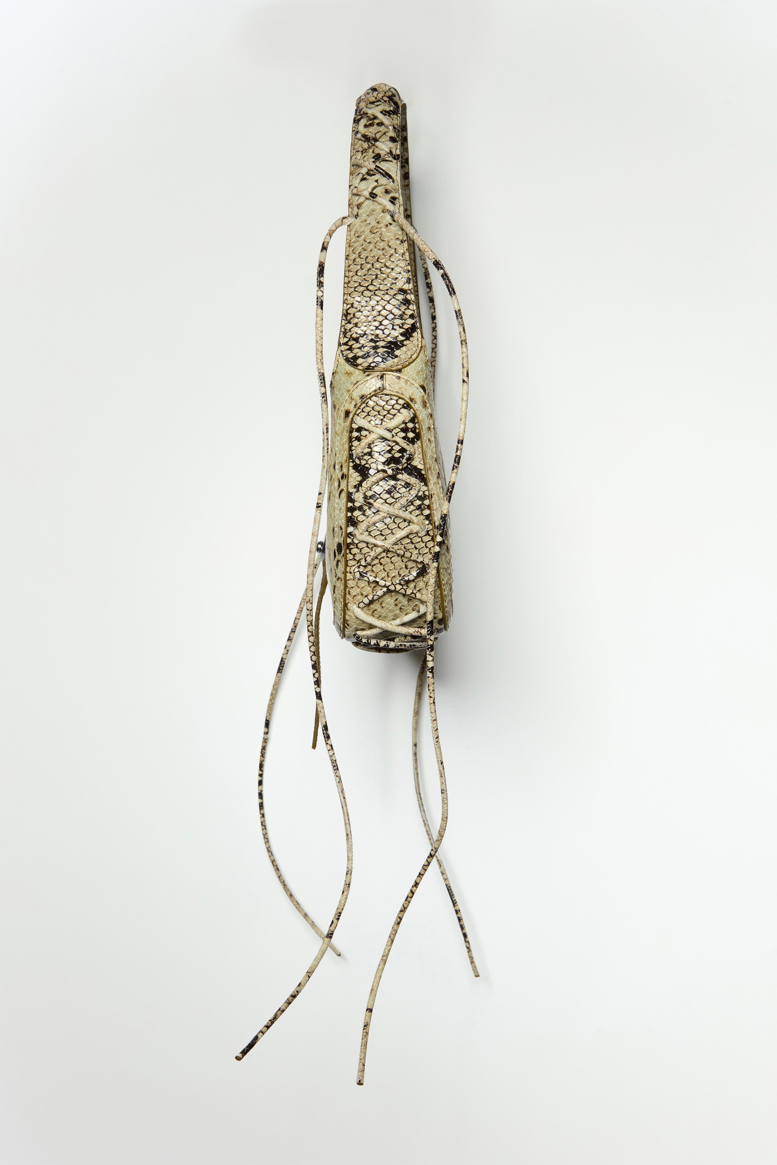 HEARTBREAKER BAG in beige python print