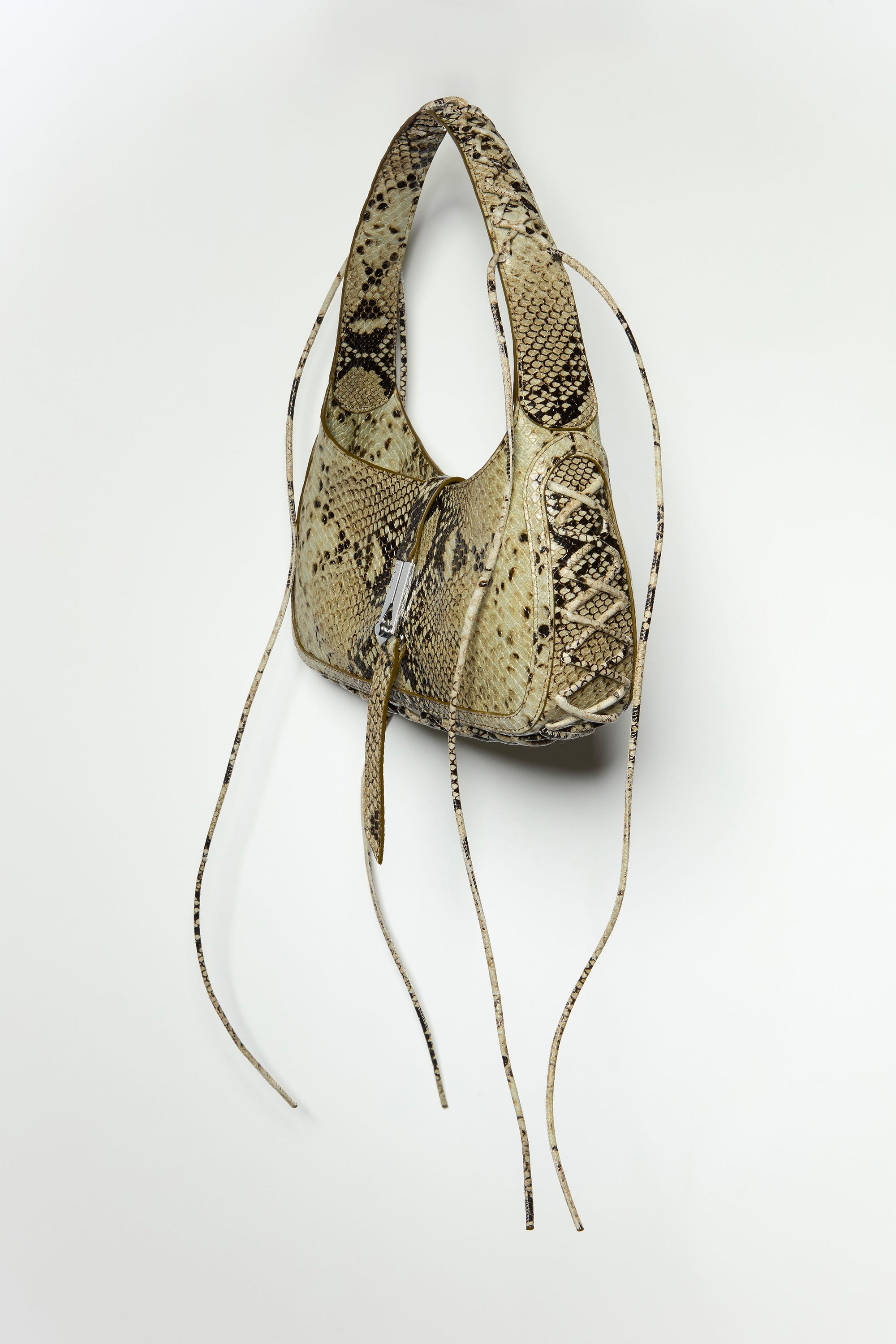 HEARTBREAKER BAG in beige python print