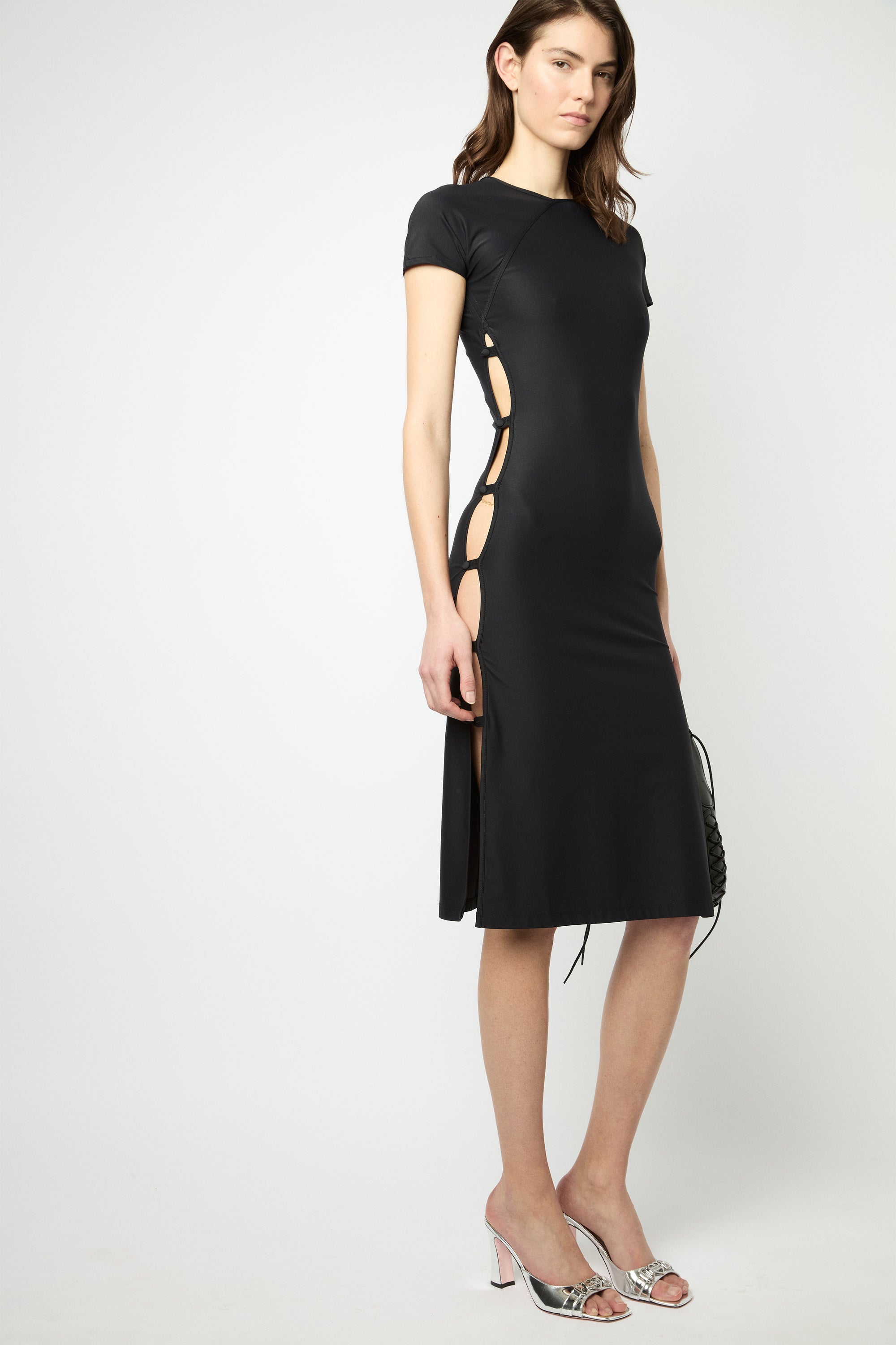 TCHIKIBOUM MIDI DRESS in black