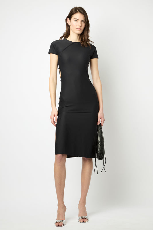 TCHIKIBOUM MIDI DRESS in black