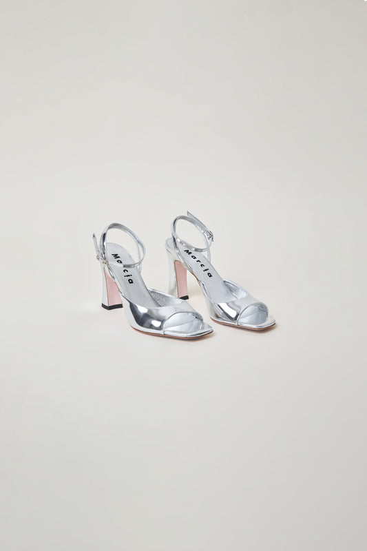 BAÏLA SANDAL in silver leather