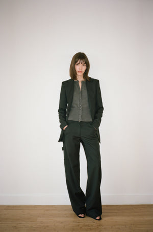 CARGO PANTS in pinstripped black