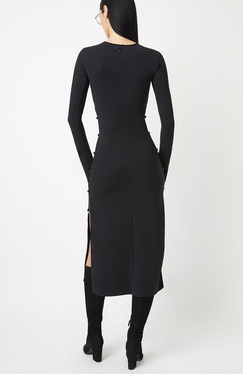 TWIGGY LONG DRESS in black