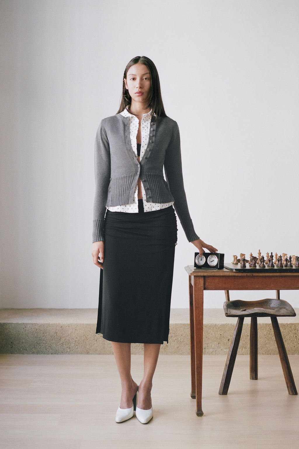 RIVIERA LONG SKIRT in black