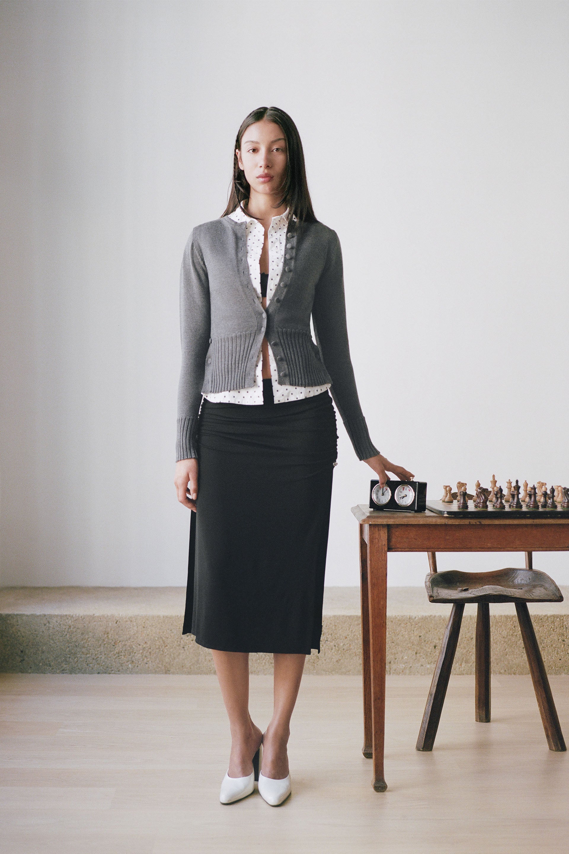 RIVIERA LONG SKIRT in black