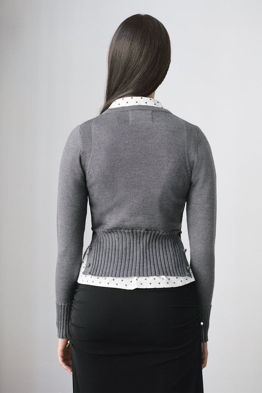 KITTY CARDIGAN in grey