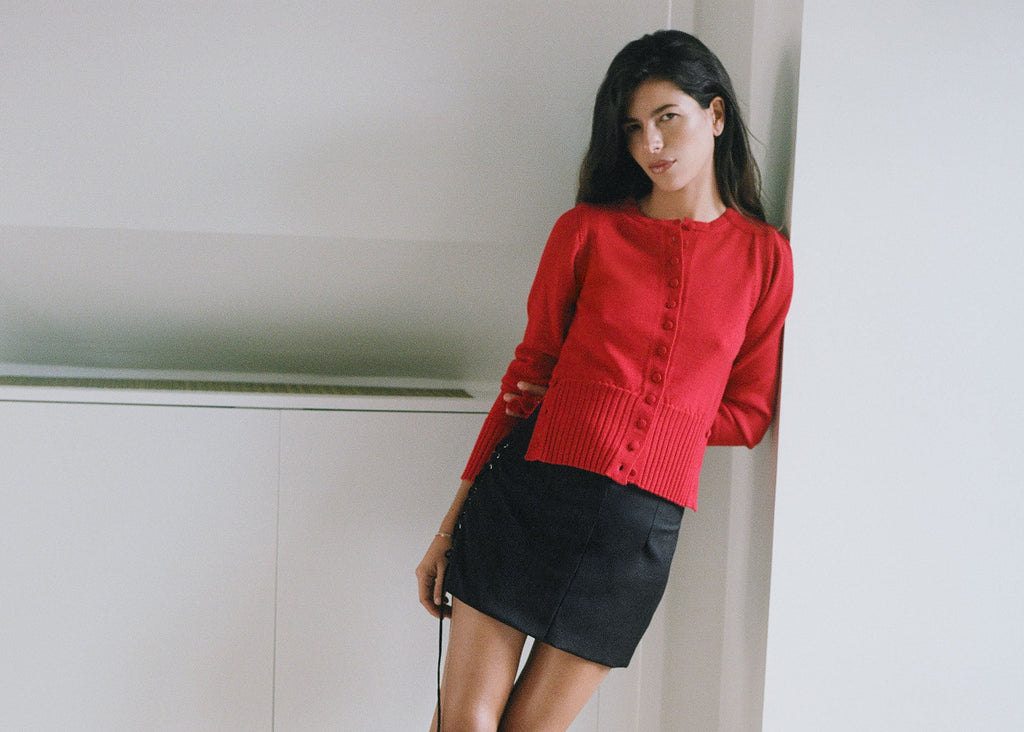 KITTY CARDIGAN in red