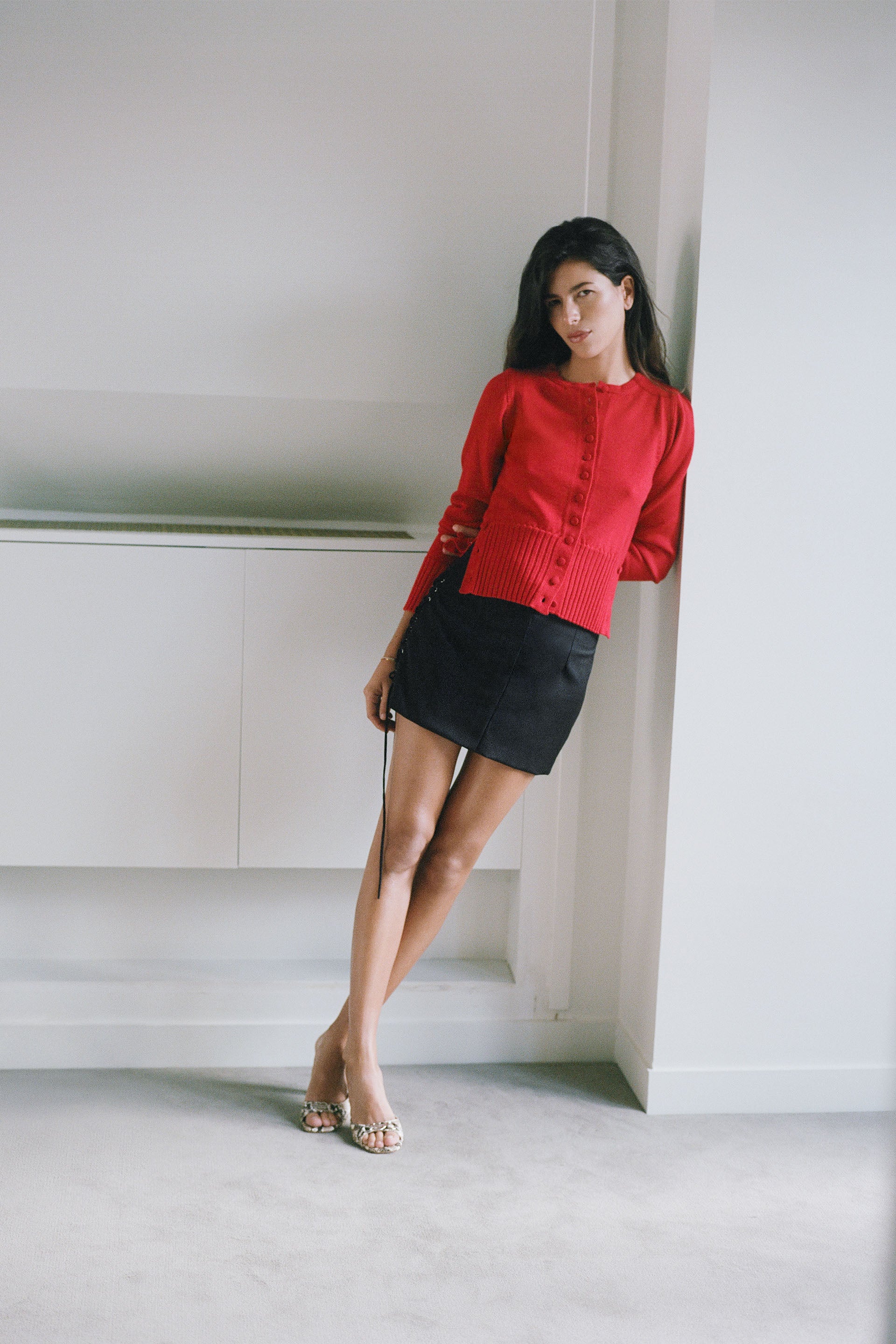 KITTY CARDIGAN in red