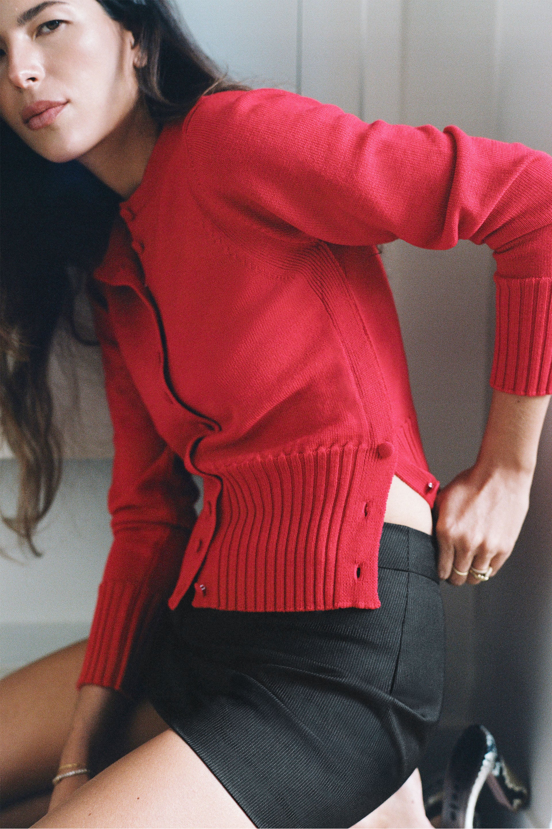 KITTY CARDIGAN in red