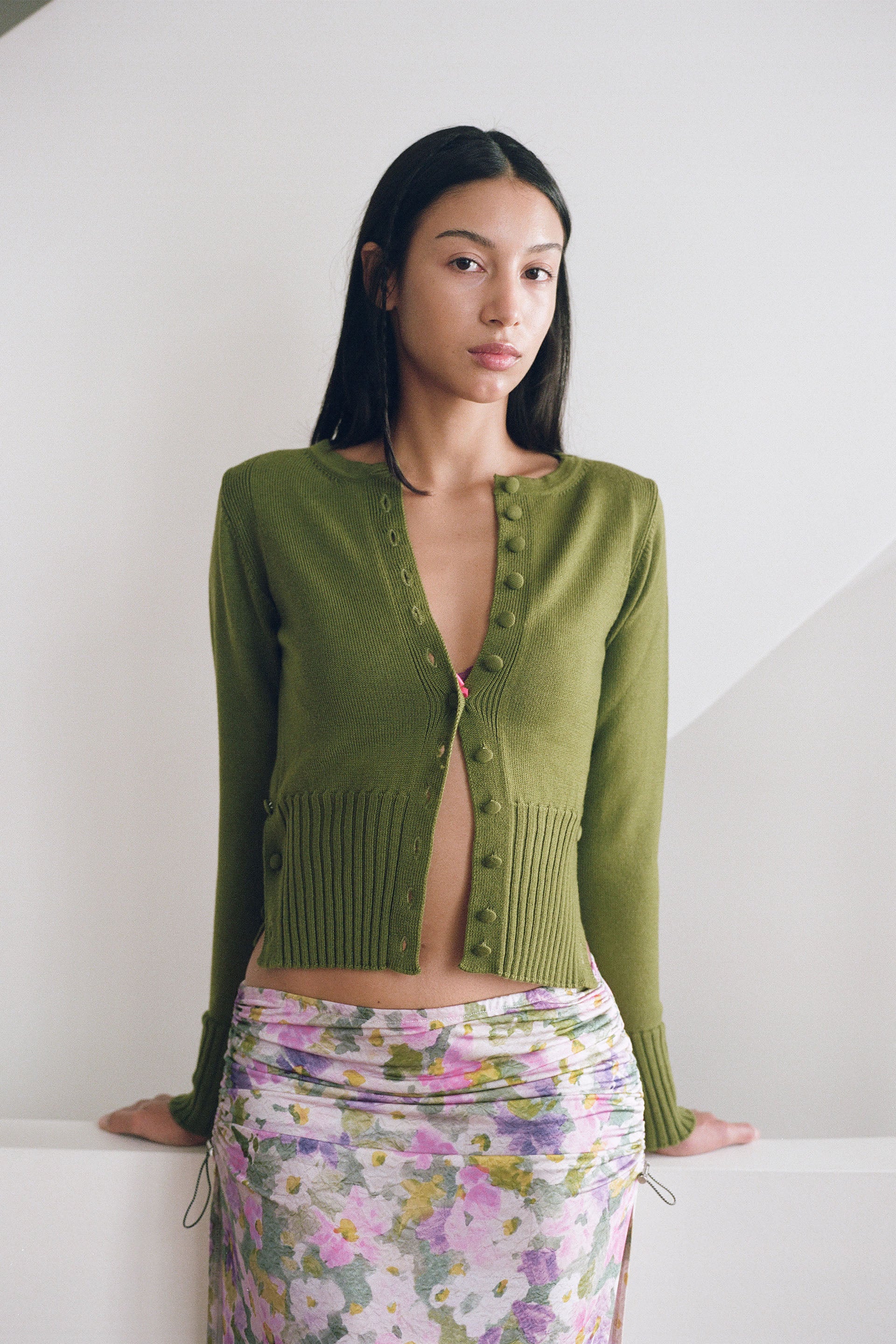 KITTY CARDIGAN in green