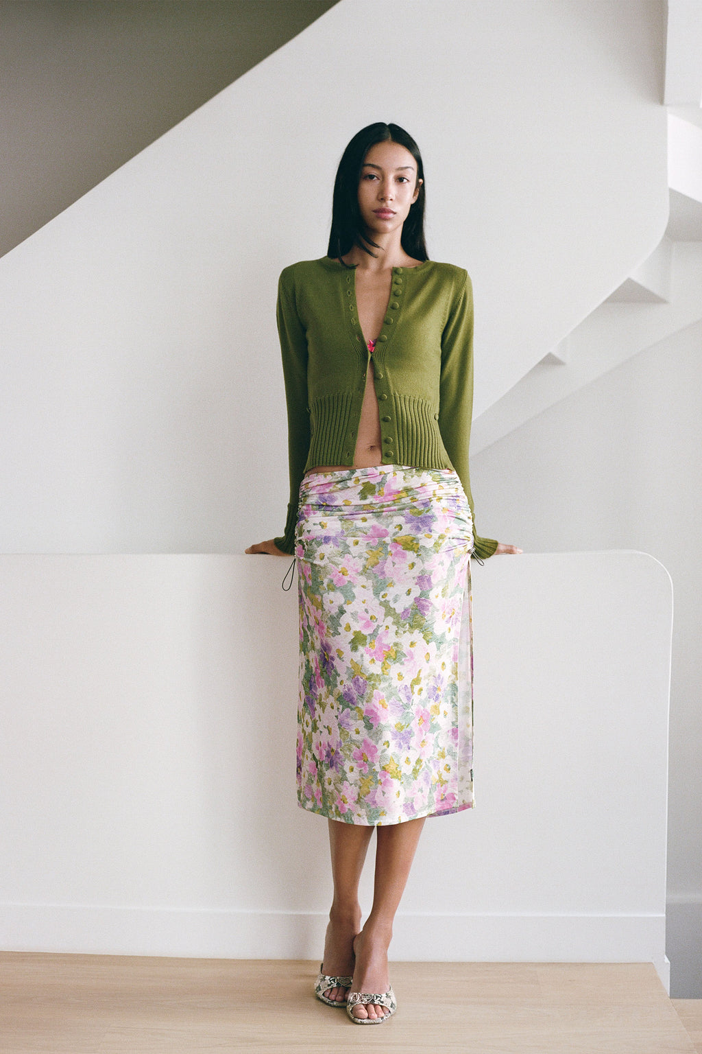 RIVIERA LONG SKIRT in floral print