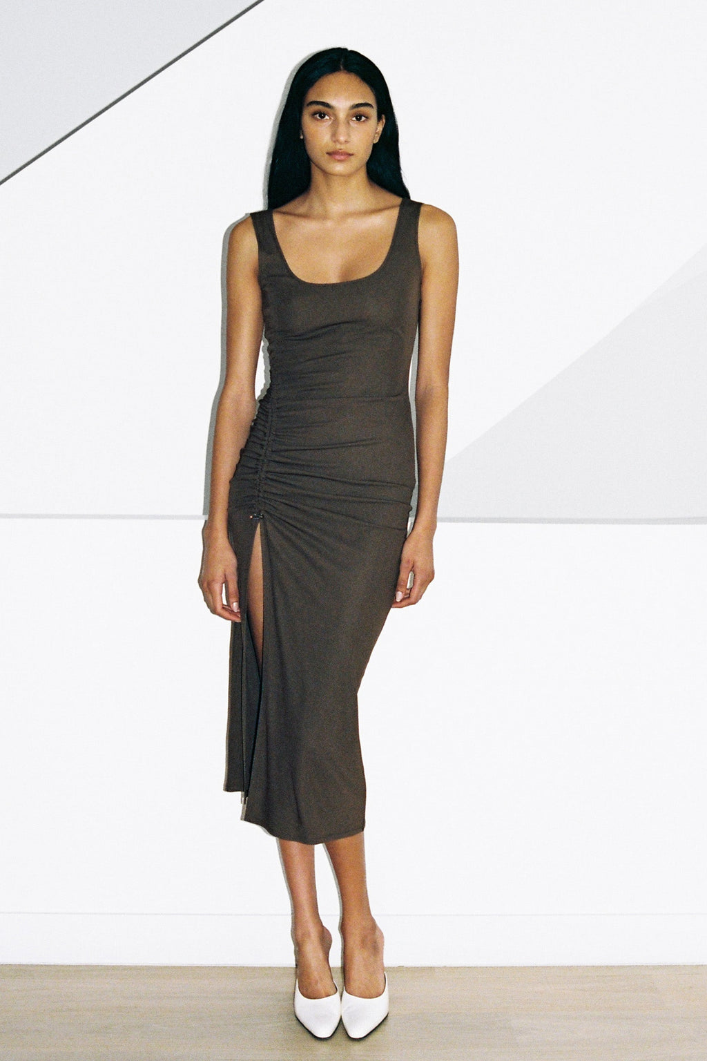 JOLENE DRESS in brown