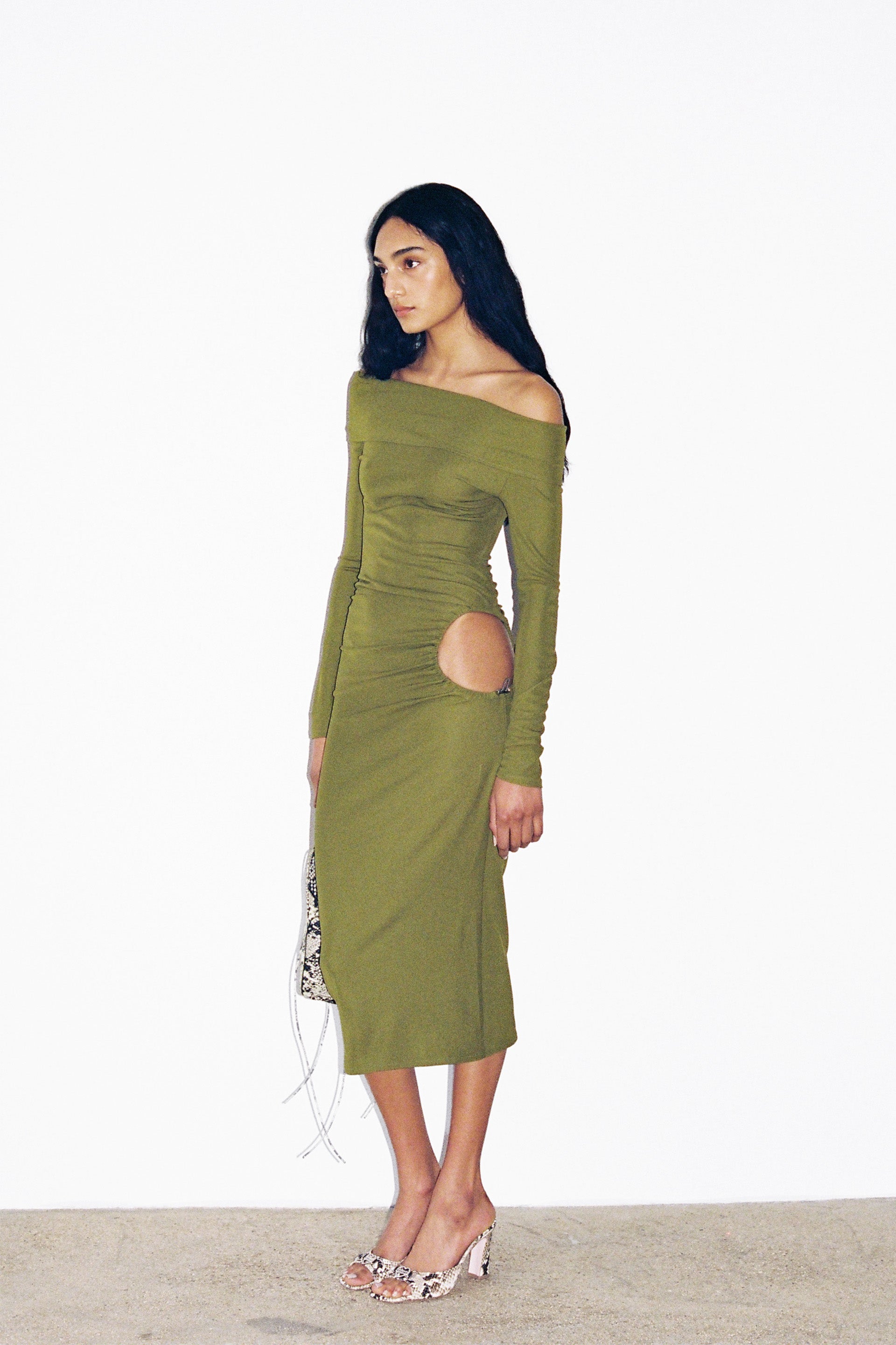SCARFACE LONG DRESS in green