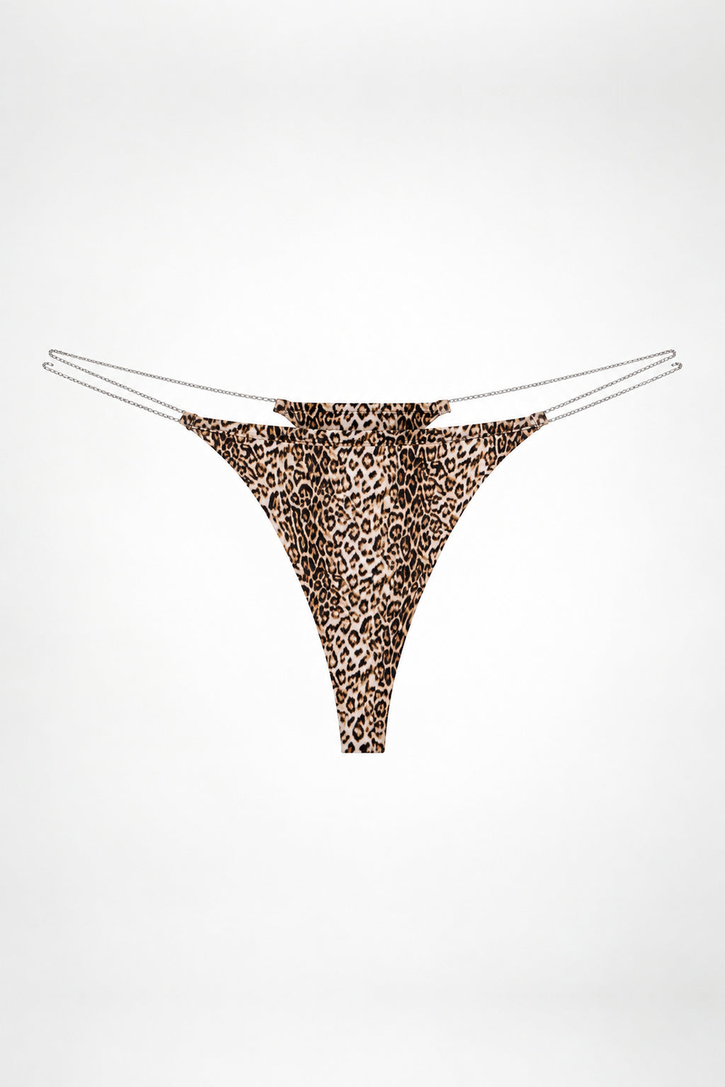 GOLD CHAIN STRING in Leopard Print