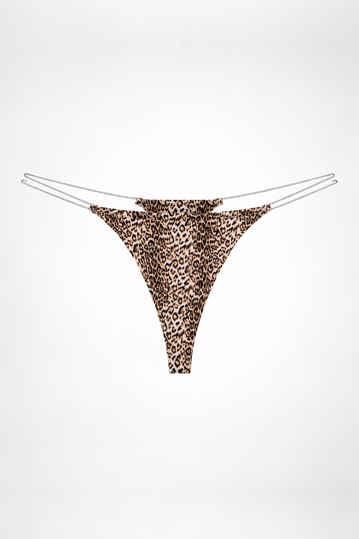 GOLD CHAIN STRING in Leopard Print