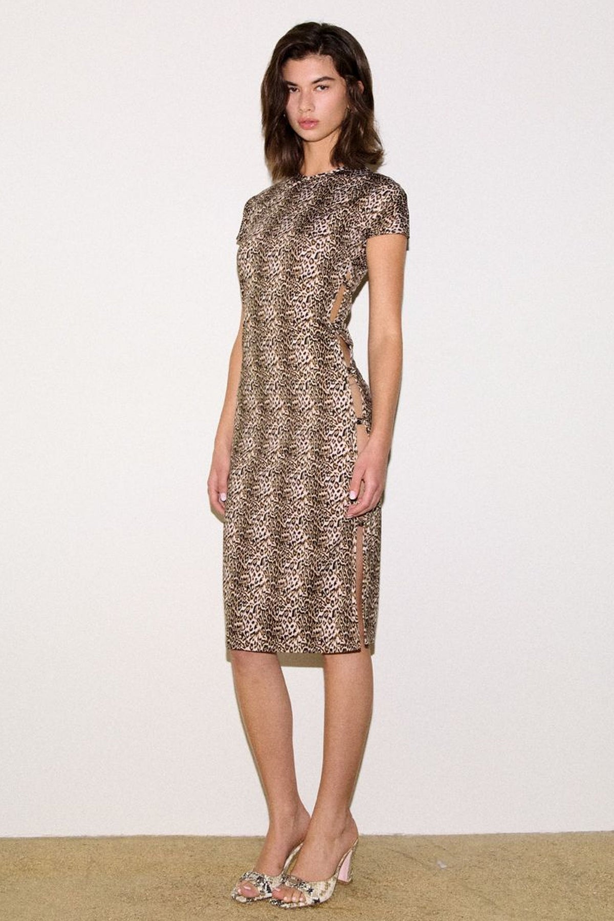 TCHIKIBOUM MIDI DRESS in Leopard Print