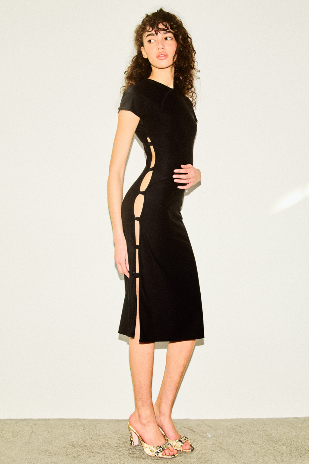 TCHIKIBOUM MIDI DRESS in black Marcia Wear TCHIKIBOUM MIDI DRESS in black Marcia Wear