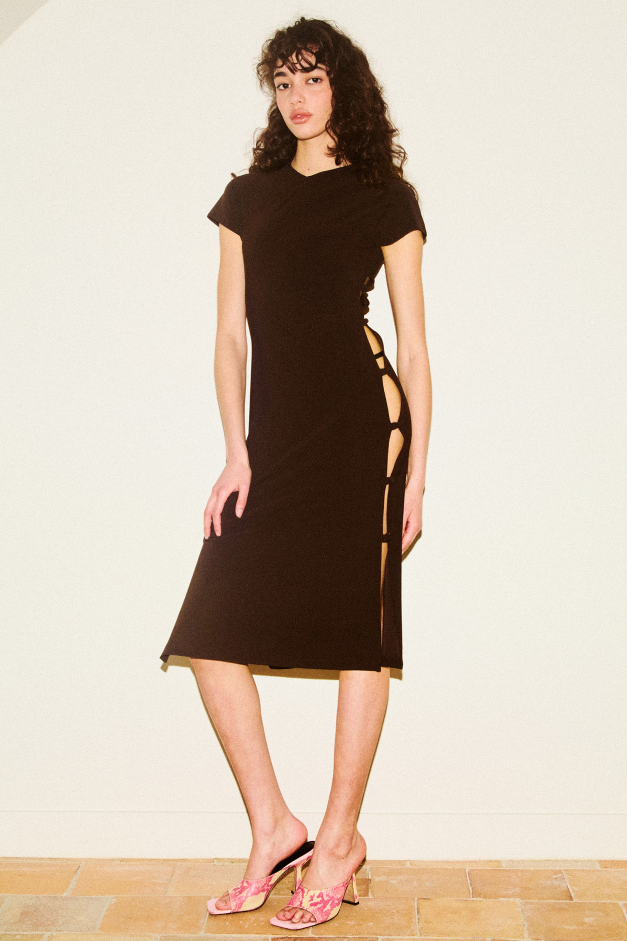 TCHIKIBOUM MIDI DRESS in chocolate – Marcia Wear