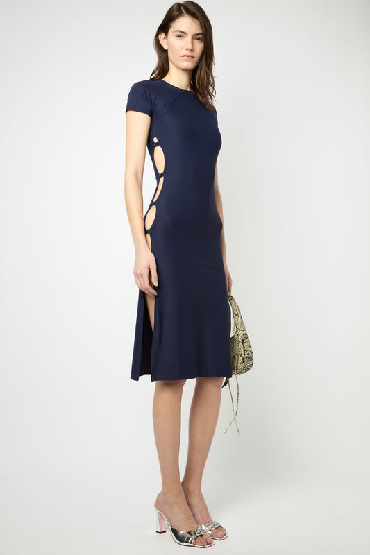 TCHIKIBOUM MIDI DRESS in navy