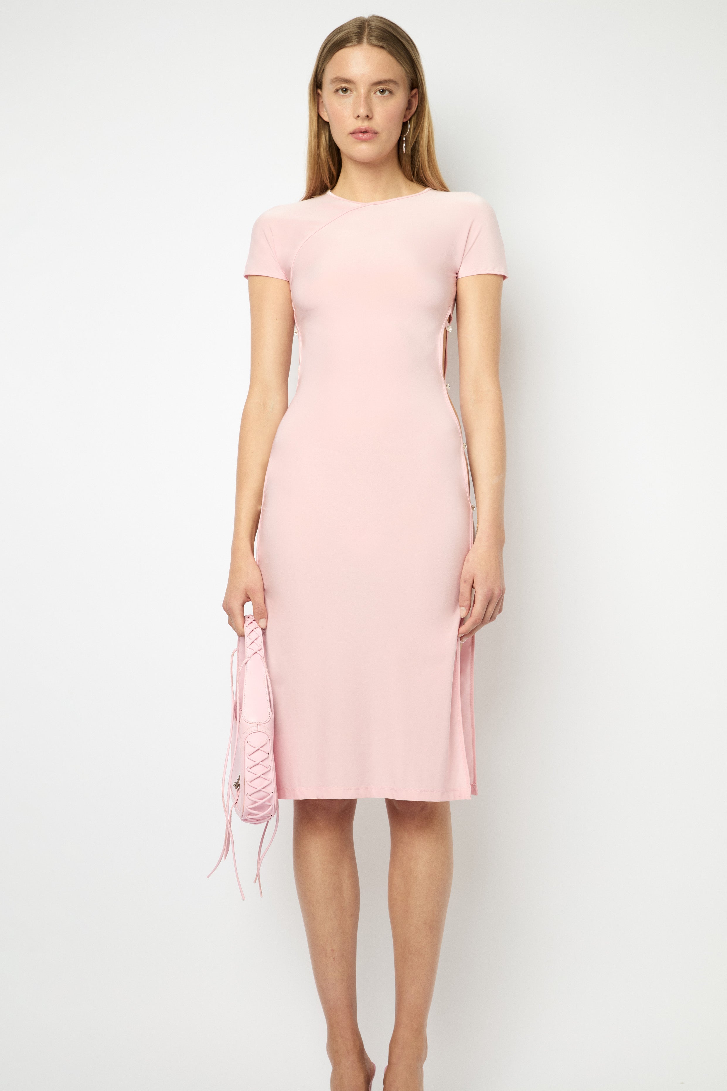 TCHIKIBOUM MIDI DRESS in baby pink