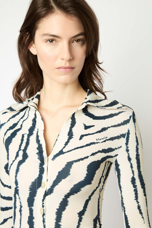 TRUE ROMANCE LONG DRESS in zebra print