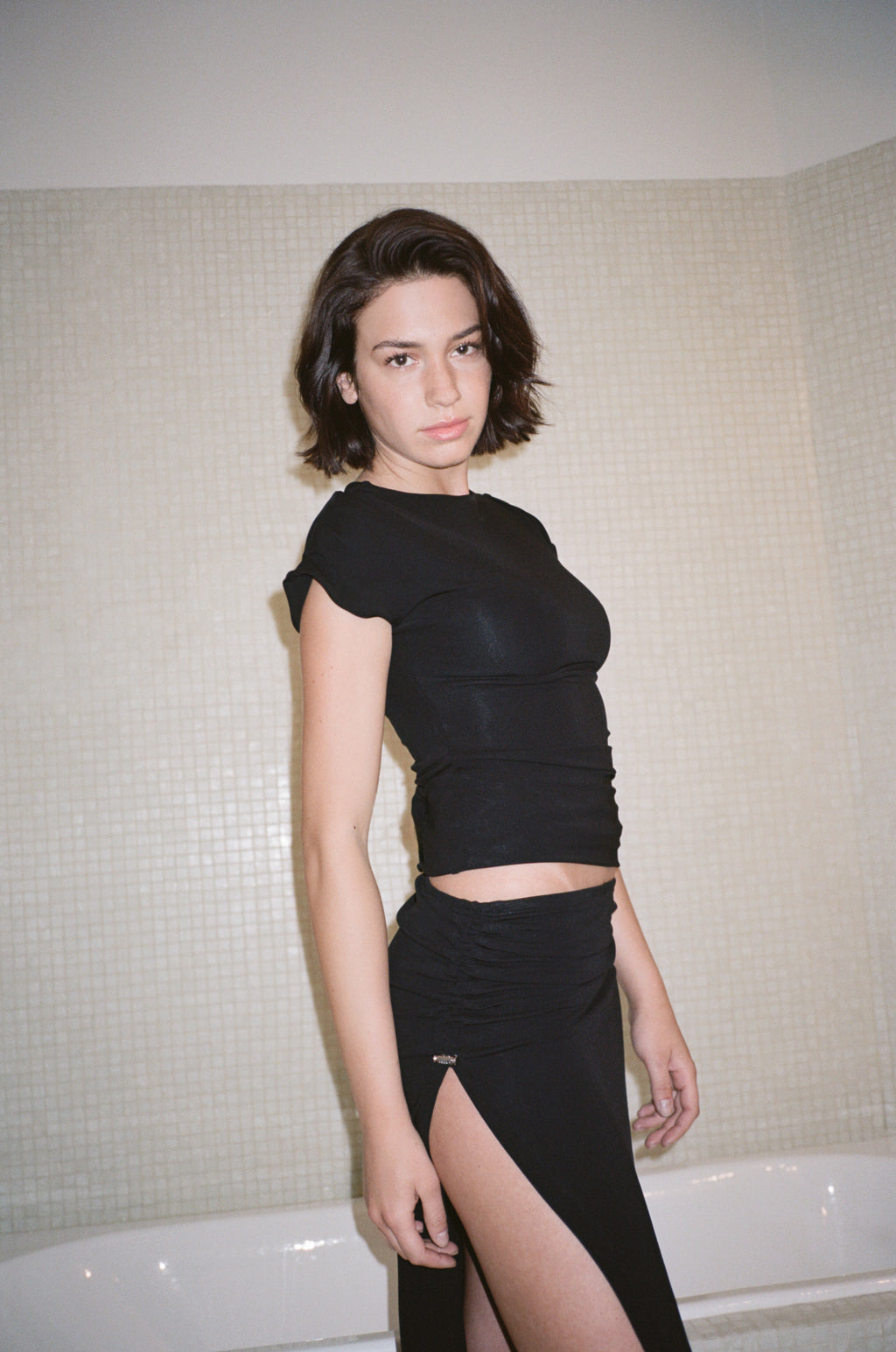 RIVIERA LONG SKIRT in black