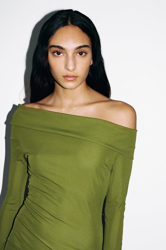 SCARFACE MIDI DRESS in green